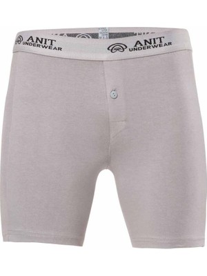 Anıl Likralı Uzun Erkek Boxer Gri - 1114A