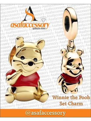 Asaf Accessory Winnie The Pooh Set Charm Gümüş
