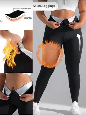 Fit Women Toparlayıcı Yüksek Bel 3 Kademeli Agraflı Termal Tayt
