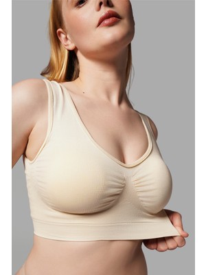 Fit Women Balensiz Dikişsiz Toparlayıcı Pedli Sütyen 5040