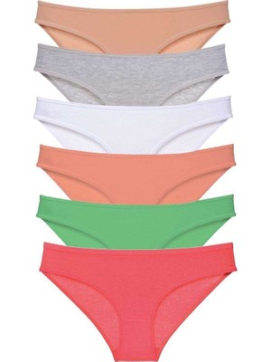 Royaleks 6 Adet Süper Eko Set Likralı Kadın Slip Külot Renk 6