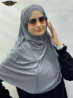 ALDAIYR Sandy Kumaş Tesettür Hazır Pratik 3 Bandtı Hijab