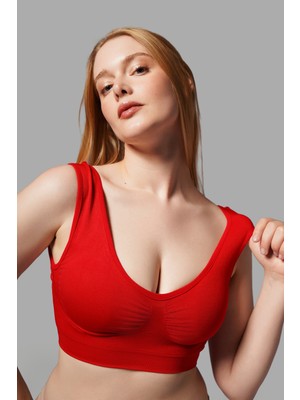 Fit Women Balensiz Dikişsiz Toparlayıcı Pedli Sütyen 5040