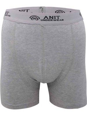 Anıl Kısa Paça Likralı Erkek Boxer Gri - 1115A
