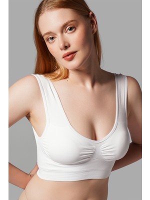 Fit Women Balensiz Dikişsiz Toparlayıcı Pedli Sütyen 5040