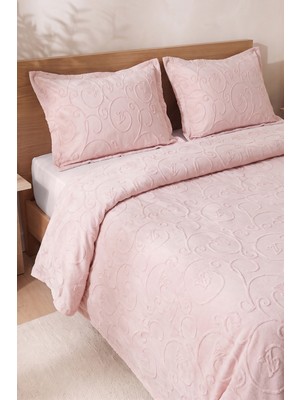 Calantha Home Collection Mirabella 3 Parça Çift Kişilik Pike Takımı - Pudra