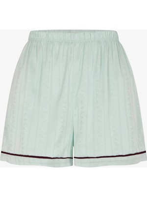 Penti Mint Aurora Saten Çiçekli Şort Pijama Altı