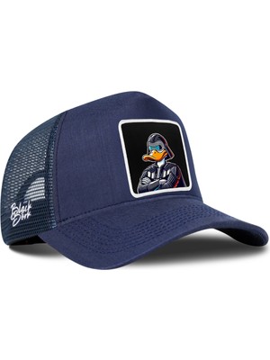 BlackBörk Duckside Logolu Cordura Lacivert Trucker Şapka