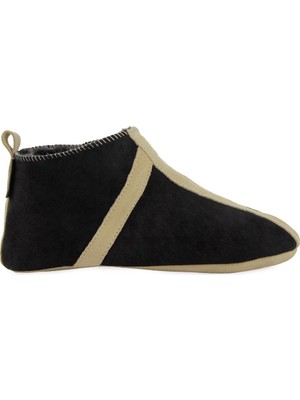 Pegia Kürklü Unisex Panduf 191203 Siyah