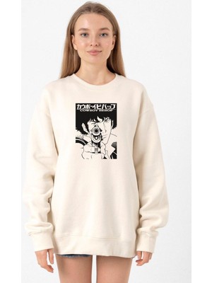 Tshirthane Cowboy Bebop Spike See You Space Cowboy Ekru Kadın 2ip Sweatshirt