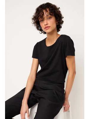 The White Company Organik Pamuk Kısa Kollu Kadın Tişört