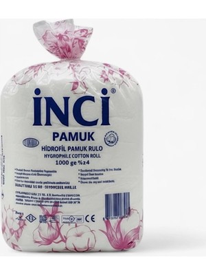 İnci Inci Hidrofil Pamuk Rulo 1000 gr %100 Saf Pamuk