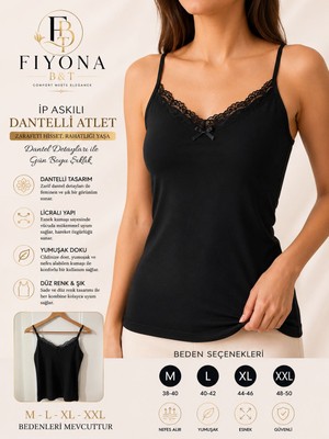 Jenika Fiyona Kadın Ip Askılı Dantelli Atlet