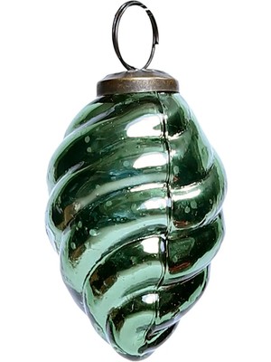Yargıcı Oval Cam Ağaç Süsü (8x8 cm)