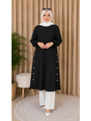 Leyo Tekstil Uzun Cepli Yazlık Tunik 120CM