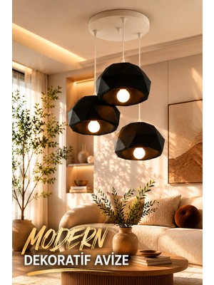 Morbella Oval Beton Görünümlü Sarkıt Avize
