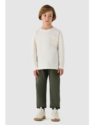 NBT Jeans Erkek Çocuk Ekru Tshirt