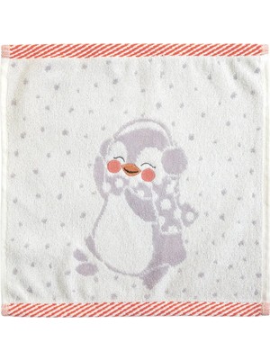 Casadora Baby Pingu Lilac %100 Organik Pamuk El Havlusu 30 x 30 cm