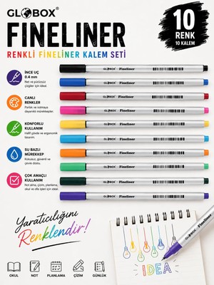 Globox Fineliner Kalem 10 Lu Pp Kutu 3240