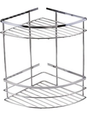 Bella Köşe Şampuanlık Çiftli 20X20 cm  304 Paslanmaz Kalite Liberella