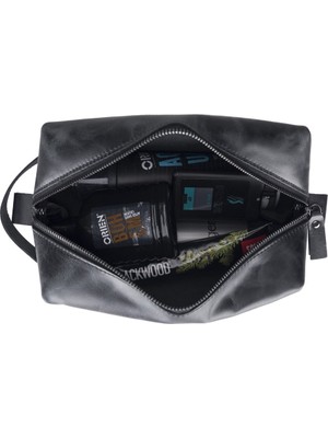 BloominBag Voyage Marine Blue Hakiki Deri Dopp Kit – x Large