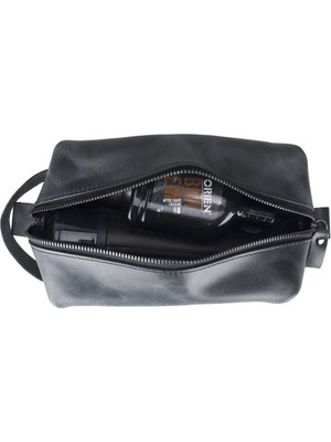 BloominBag Voyage Marine Blue Hakiki Deri Dopp Kit – Large
