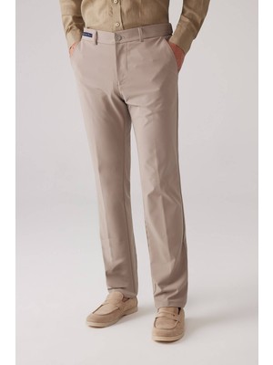 Ysf Erkek Bej Regular Fit Paraşüt Kumaş Pantolon