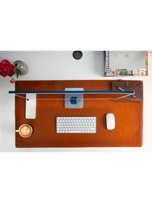 BloominBag Atelier 91 Sandy Tan Leather Desk Mat - Large