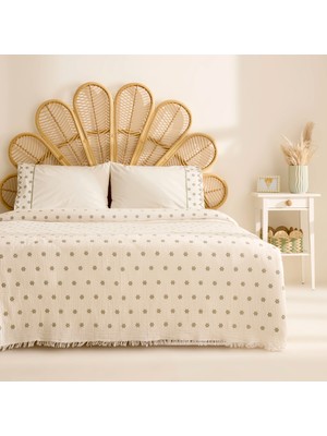 Karaca Home Carezza Brodeli Muslin Çift Kişilik Pike Takımı Yeşil