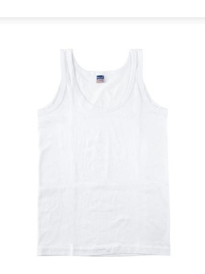 Berrak 6'lı Paket  1501 %100 Pamuk Erkek Çocuk Atlet-Beyaz-9-10 Yaş