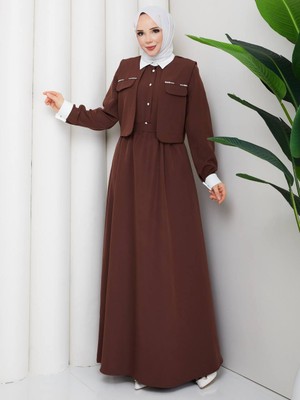 Rd Misstanbul Collection Gömlek Yaka Cep Taş Detaylı Elbise
