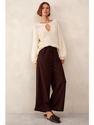 The White Company Lyocell Karışımlı Geniş Paça Kadın Pantolon