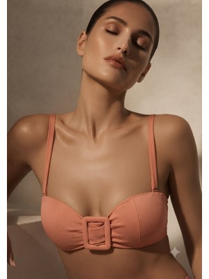 Deep Beach Kare Tokalı Bikini Üstü DB20050BU