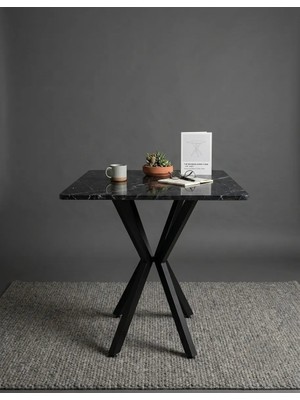 Sofex Mutfak Cafe Balkon Bahçe Restoran Yemek Masası 70X70 Metal Ayak 1.kalite