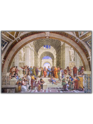 Rosaart Raphael Atina Okulu Posteri, The School Of Athens, Rönesans Sanatı, Klasik Sanat Duvar Posteri, Dekoratif Poster