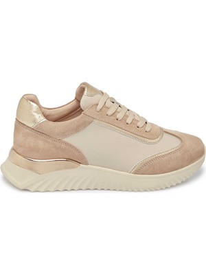Tergan Bej Hakiki Süet Deri Kadın Sneaker - K25S1AY68164-B79