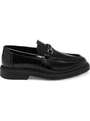 Tergan Siyah Hakiki Deri Erkek Loafer - E25S1AY57378-A35