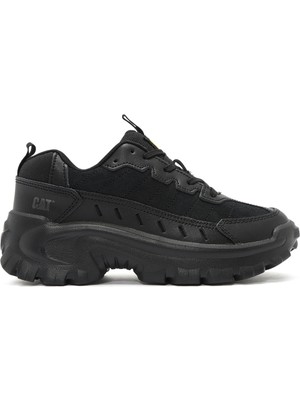 Caterpillar Erkek Siyah Intruder Essential Bağcıklı Kalın Tabanlı Deri Sneaker 015M101412