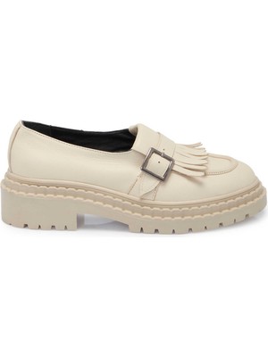 Tergan Bej Hakiki Deri Kadın Loafer - K25S1AY68300-A25