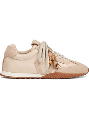 Tergan Bej Deri-Tekstil Kadın Sneaker - K26I1AY68649-V1Z
