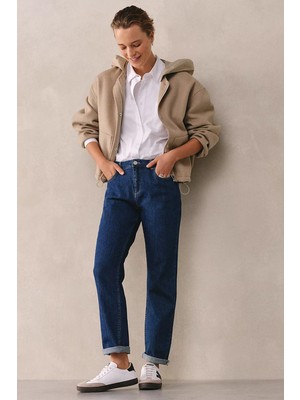 The White Company Brompton Organik Pamuklu Slim Kadın Jean Pantolon