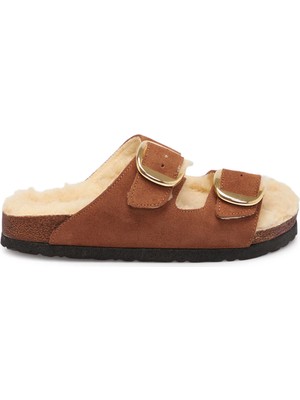 Tergan Taba Hakiki Deri Kadın Terlik - K25S1TR68375-K59