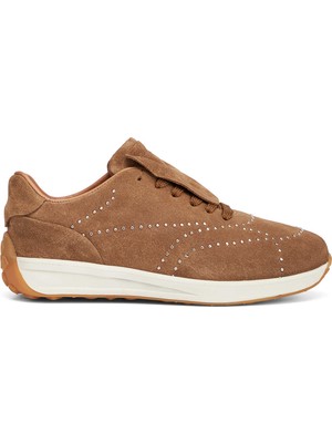 Tergan Vizon Hakiki Süet Deri Kadın Sneaker - K26I1AY68529-A02