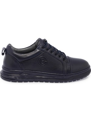 Tergan Lacivert Hakiki Deri Erkek Sneaker - E25S1AY57449-A31