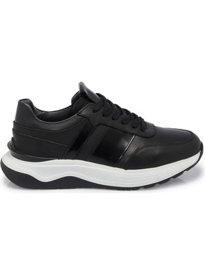 Tergan Siyah Hakiki Deri Erkek Sneaker - E25S1AY57473-A43