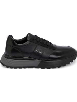 Tergan Siyah Hakiki Deri Erkek Sneaker - E25S1AY57446-A23