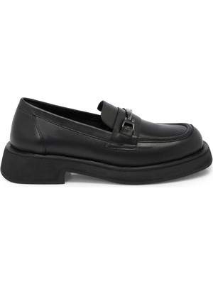 Tergan Siyah Hakiki Deri Kadın Loafer - K25S1AY68178-A23