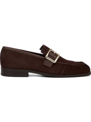 Tergan Kahverengi Hakiki Süet Deri Erkek Loafer - E26I1AY57714-B85