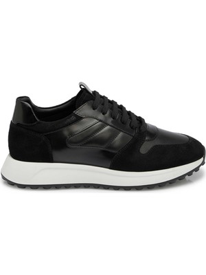 Tergan Siyah Hakiki Süet Deri Erkek Sneaker - E25S1AY57466-A01