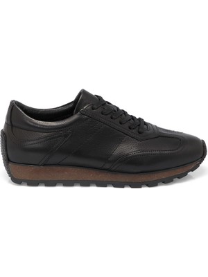 Tergan Siyah Hakiki Deri Erkek Sneaker - E25S1AY57517-A23